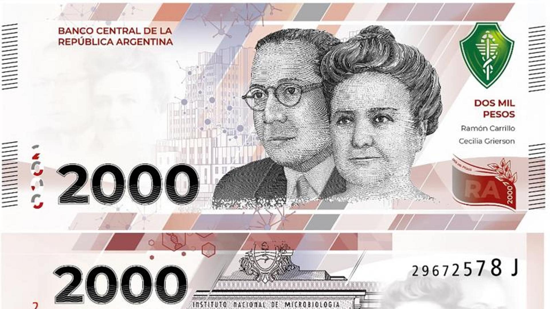 Billete 2.000 pesos en Argentina quiénes son los personajes